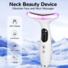 7Color Neck Face Massager Facial Massager Tool for Skin Care at HomeVibrating Face Massager with ThermalsGalvanic Machines Black